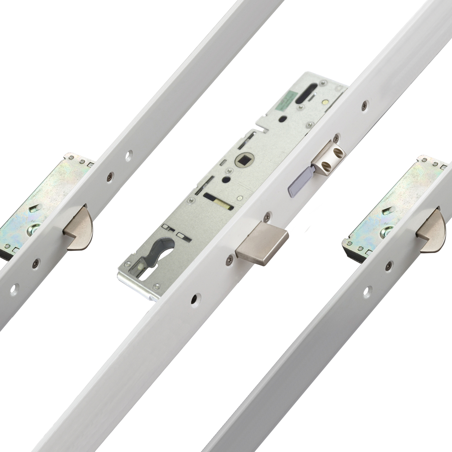 2 Hook Invincible Cylinder Aluminium Trim Multi Point Door Lock