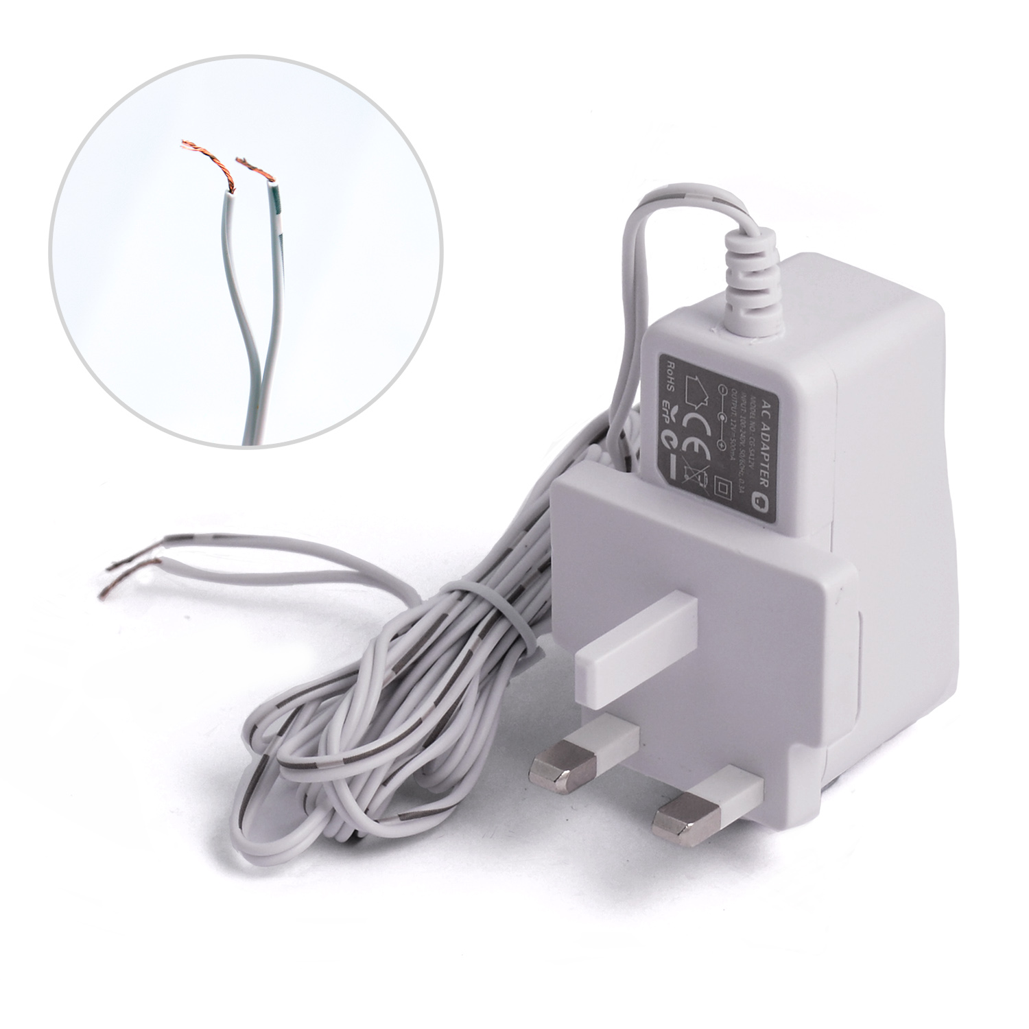 12v Plug In White Power Supply for the ERA DoorCam